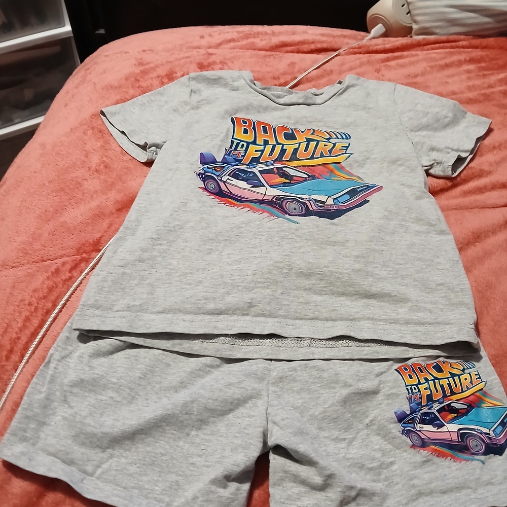 Gray Back to the Future Short Set